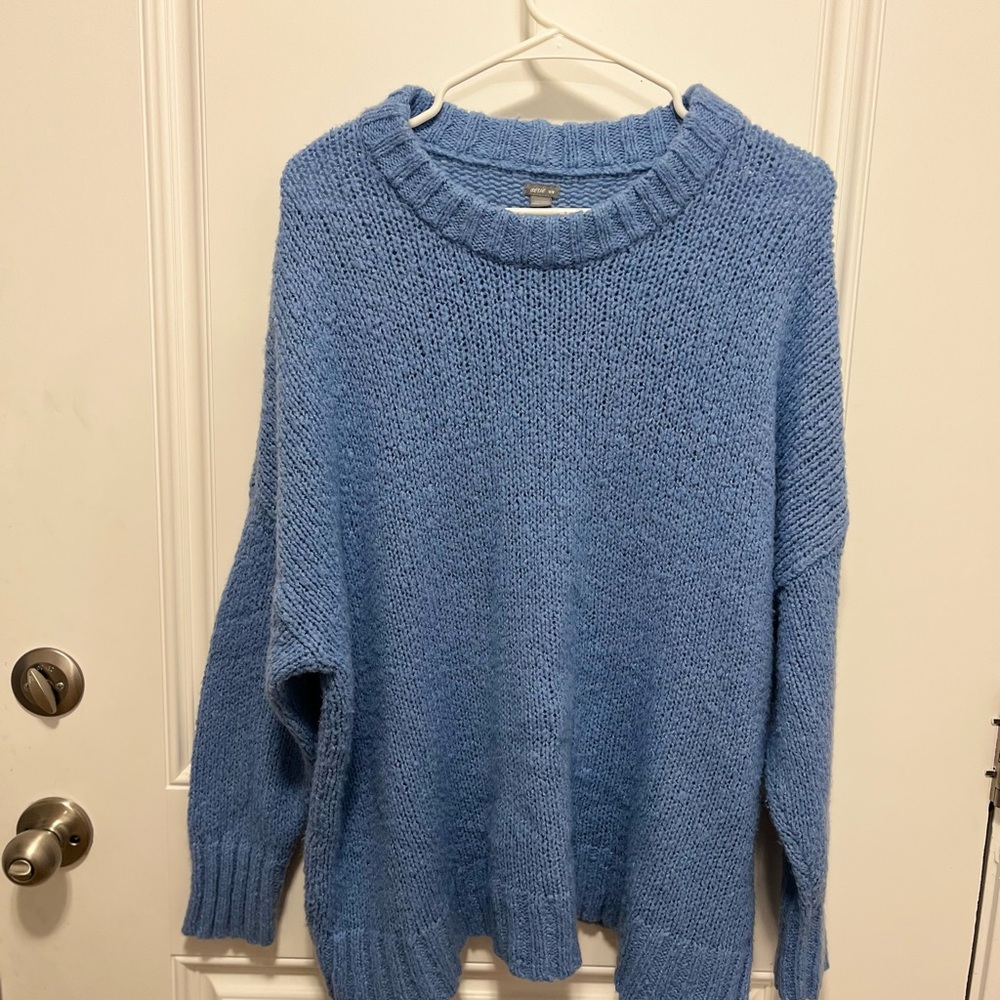 Aerie Cozy Blue Knit Sweater